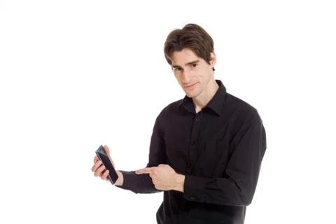 Model shot in studio on white Stock Photos