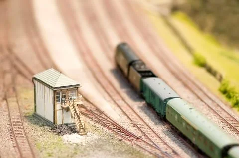 Model signal box Stock Photos