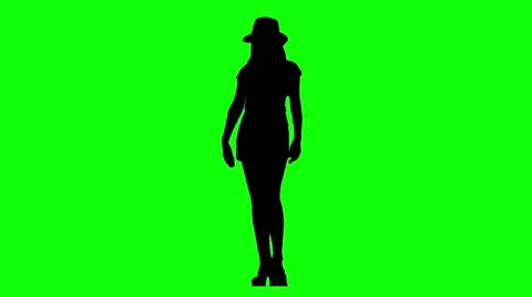 Model Silhouette Stock Footage 12572716