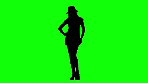 Model Silhouette Stock Footage 12572720