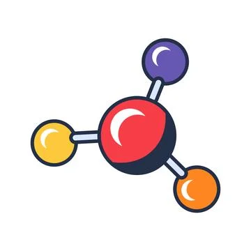 Model Of Simple Chemical Molecule Of Substance Stockillustratie