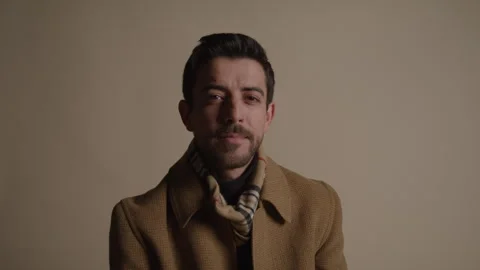 Model Sits In Studio Looking Stock Footage 270396658