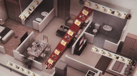 Model smart home inspection work Stock Footage 61098252