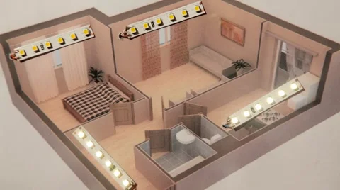 Model smart home. software testing Stock Footage 61098247