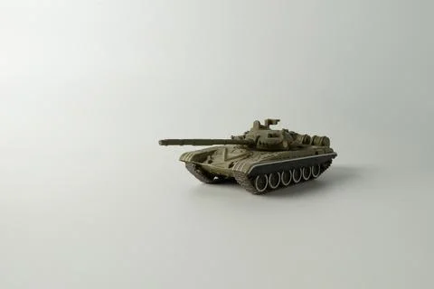 Model of the Soviet tank mini on a white background Stock Photos
