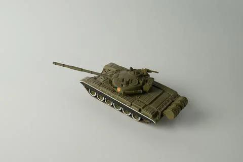 Model of the Soviet tank mini on a white background Stock Photos