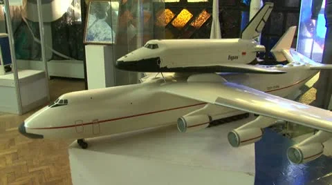 The model of the space shuttle Buran"" Stock Footage 10733181