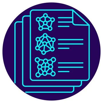 Model Specification Icon. Minimalistic neon outline Stock Illustration