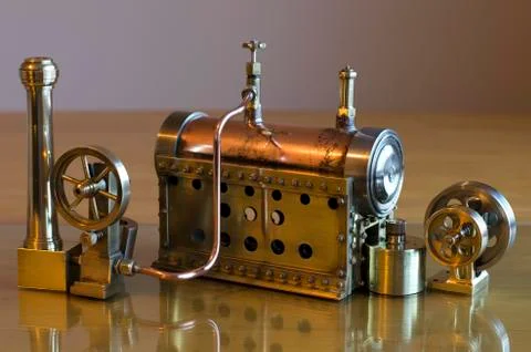 Model steam engine 스톡 사진