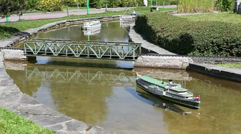 Model steam train Video stock 1848720