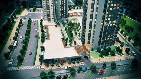 Model of street in Belgrade Stock Footage 88324943