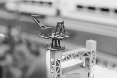 Model of the streets, the trees and the road Stock Photos