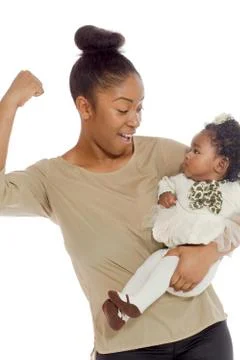 Model strength arm curl Stock Photos