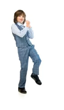 Model in studio isolated on white background full length Stock Photos