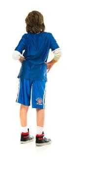 Model in studio isolated on white background full length Stock Photos