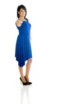 Model in studio isolated on white background full length Stock Photos