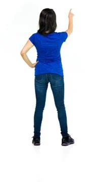 Model in studio isolated on white background full length Stock Photos