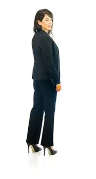 Model in studio isolated on white background full length Stock Photos