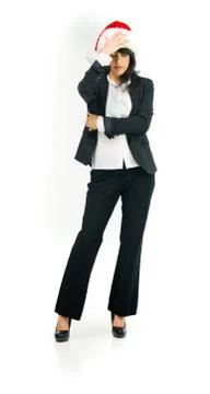 Model in studio isolated on white background full length Stock Photos