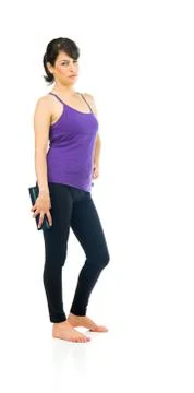 Model in studio isolated on white background full length Stock Photos