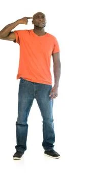 Model in studio isolated on white background full length Stock Photos