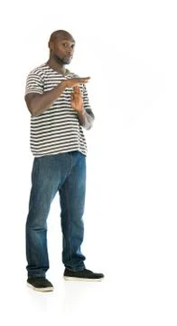 Model in studio isolated on white background full length Stock Photos