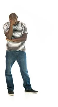 Model in studio isolated on white background full length Stock Photos