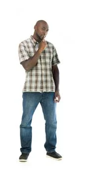 Model in studio isolated on white background full length Stock Photos