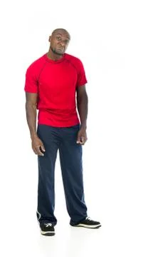 Model in studio isolated on white background full length Stock Photos