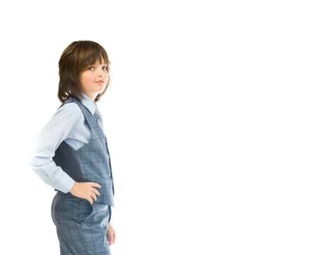 Model in studio isolated on white background medium shot Stock Photos