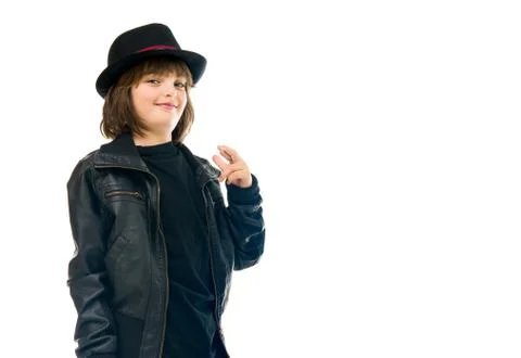 Model in studio isolated on white background medium shot Stock Photos