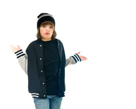 Model in studio isolated on white background medium shot Stock Photos