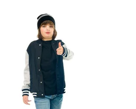 Model in studio isolated on white background medium shot Stock Photos