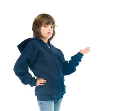 Model in studio isolated on white background medium shot Stock Photos