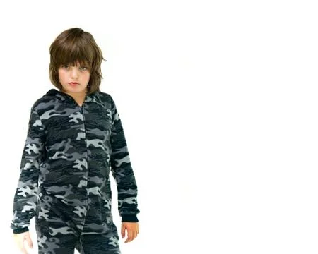 Model in studio isolated on white background medium shot Stock Photos