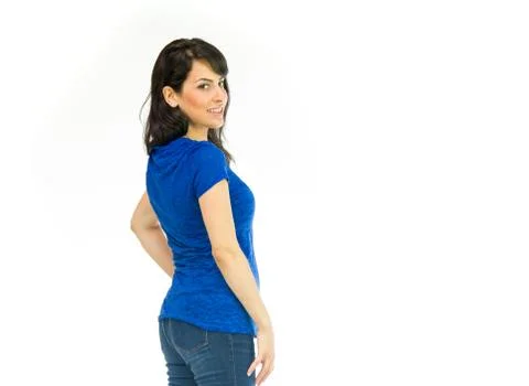 Model in studio isolated on white background medium shot Stock Photos