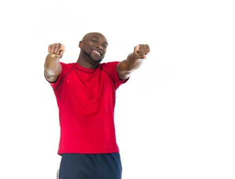 Model in studio isolated on white background medium shot Stock Photos