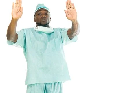 Model in studio isolated on white background medium shot Stock Photos