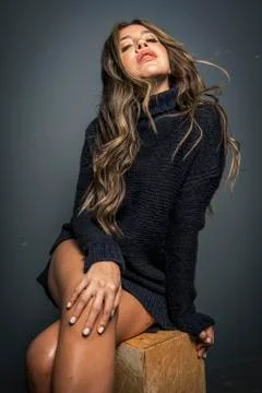 Model in studio Stock Photos