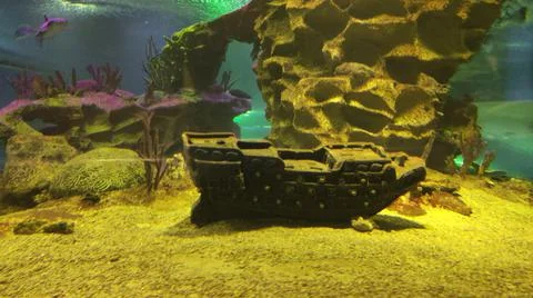 Model of a sunken ship. Foto stock