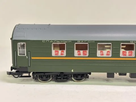 Model of SZD Soviet Railways WLABm sleeper coach Foto stock