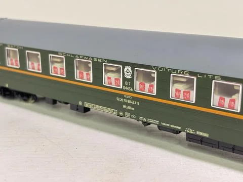 Model of SZD Soviet Railways WLABm sleeper coach Stock Photos