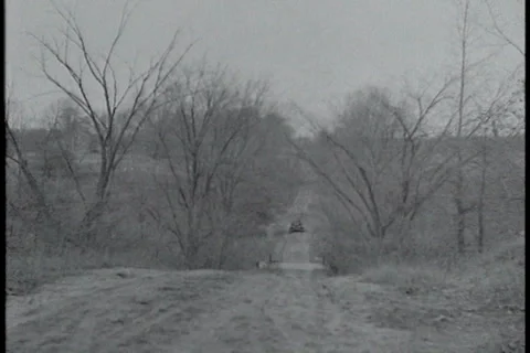 Model T up and down hills Stock Footage 37679280