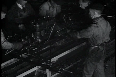 Model T Ford assembly line Stock Footage 37709974