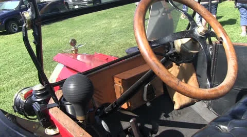 Model T Ford interior Stock Footage 23216480