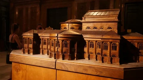 Model Of Teatro Massimo In Palermo Stock Footage 130568737