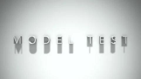Model test 3D title animation with shadows on a white background Stock Footage 297669798