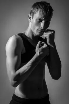 Model Tests For Handsome Man Foto stock