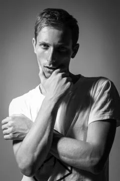 Model Tests For Handsome Man Stock Photos