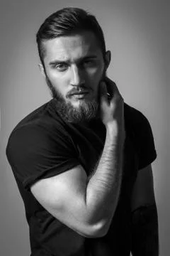 Model Tests For Handsome Man Foto stock